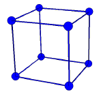 Picture of a simple cubic lattice